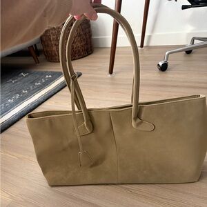 NEW faux suede hand bag